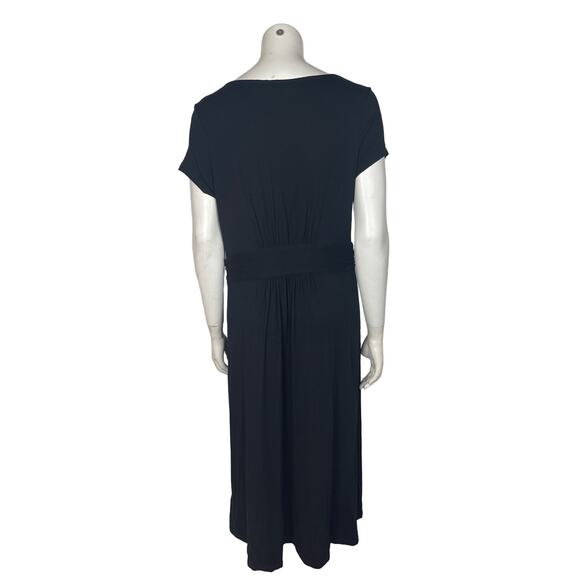 Boden Dress Women's Size 14L Black Cap Sleeve Pockets - Picture 2 of 6